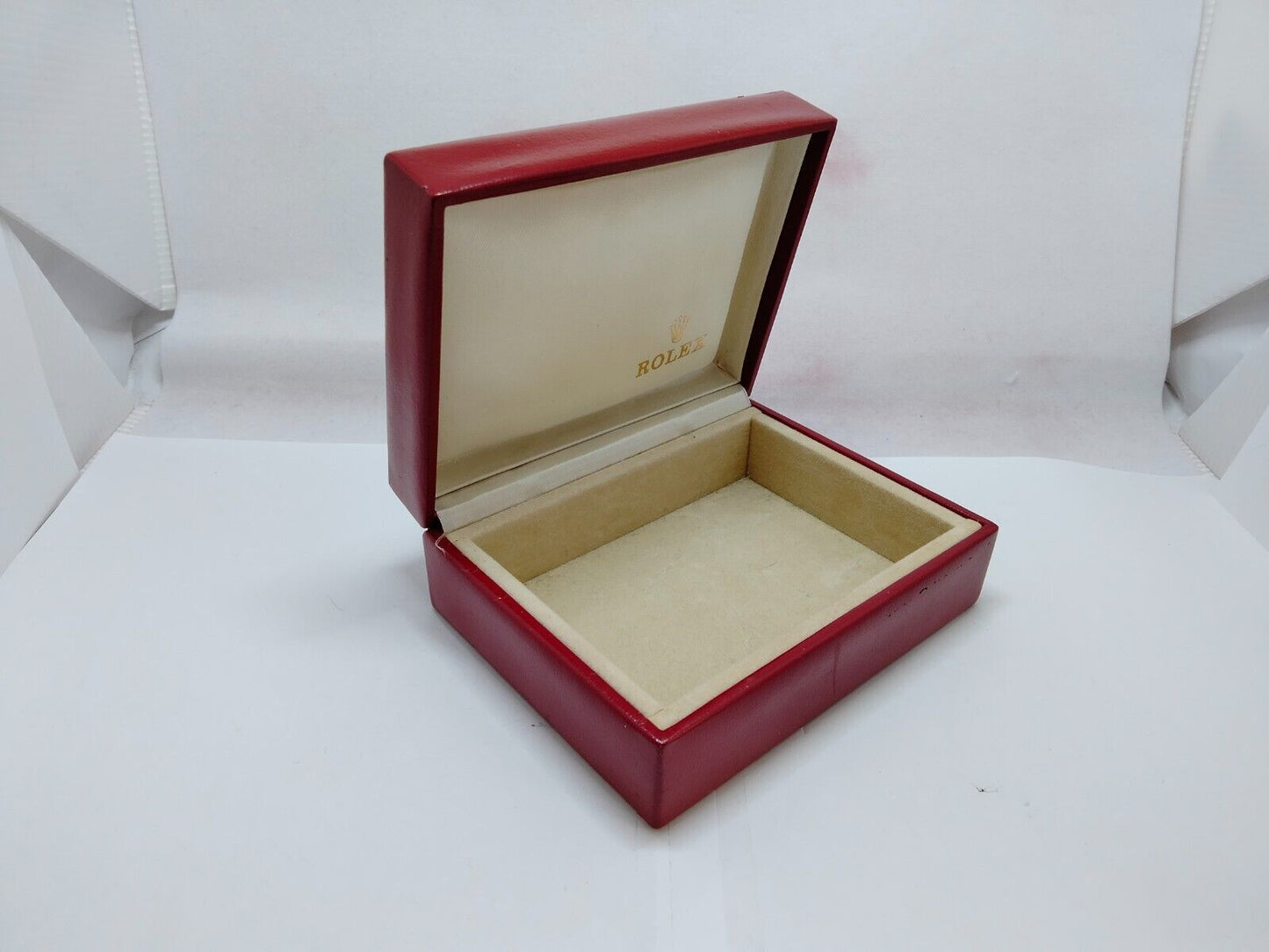 VINTAGE GENUINE ROLEX watch box case no inner cushion 14.00.02 red 1120011y5S