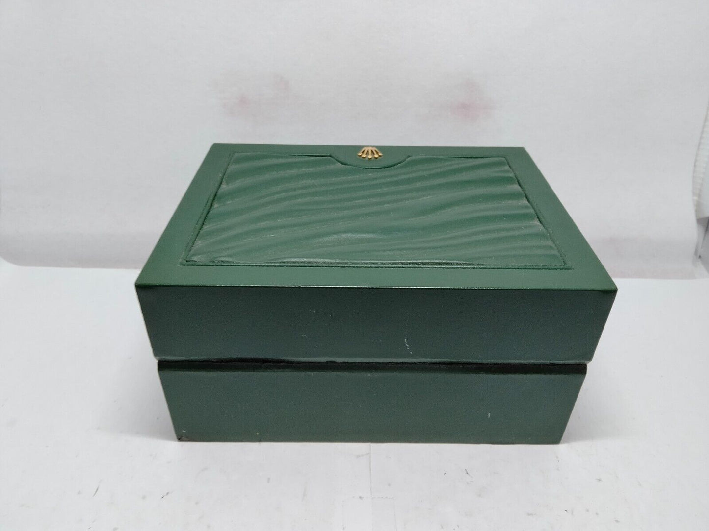 VINTAGE GENUINE ROLEX watch box case 30.00.02 no inner wave green 0119003y1S