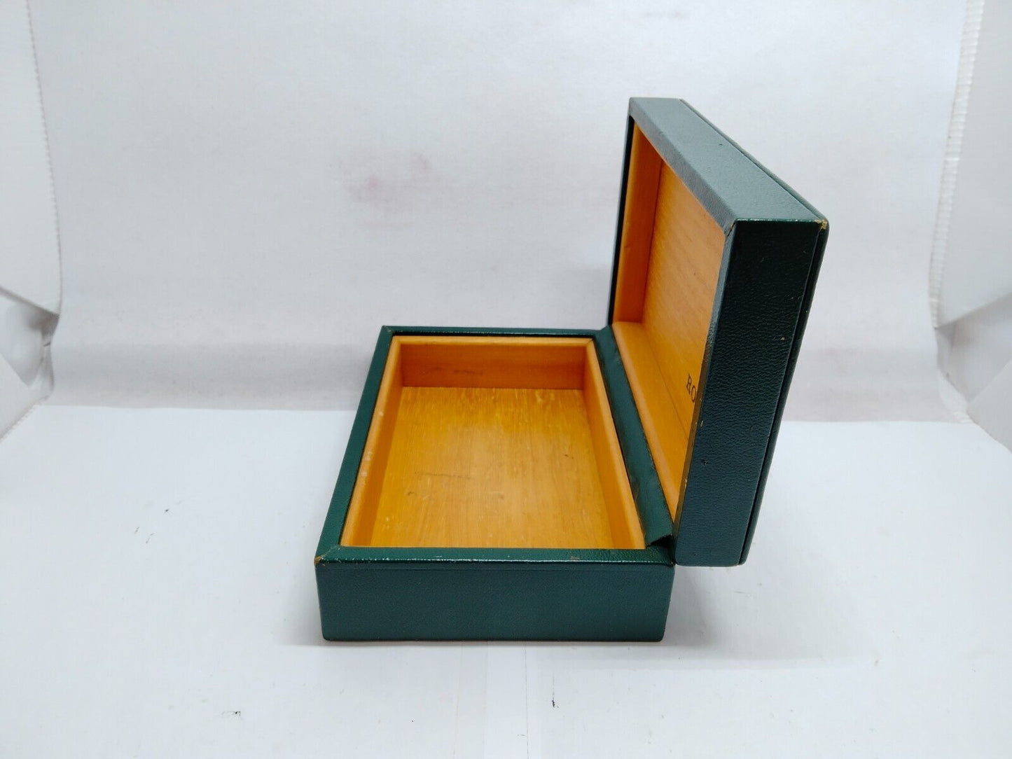 VINTAGE GENUINE ROLEX watch box case 68.00.06 no inner wood green 0119004y8S