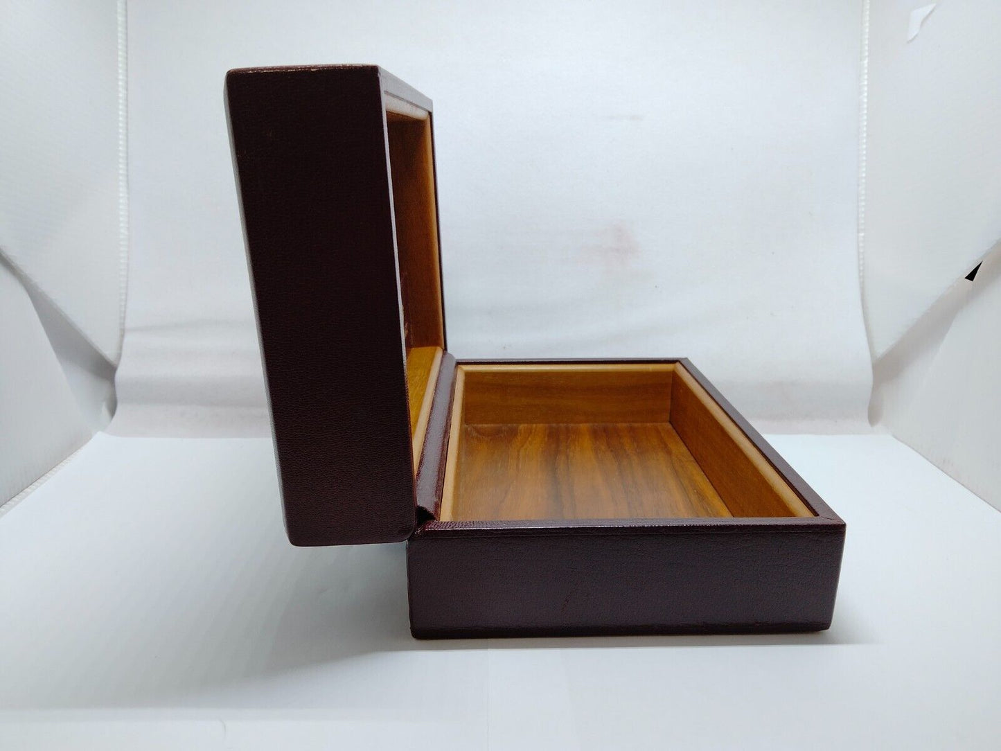 VINTAGE GENUINE ROLEX watch box case wood brown red 53.00.01 no inner 1009005y1S