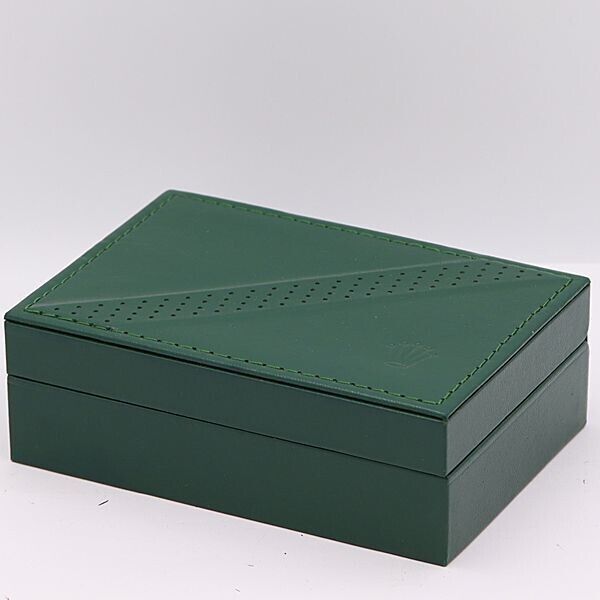 VINTAGE GENUINE ROLEX watch box case 68.00.2 Green wood leather 231017010yS