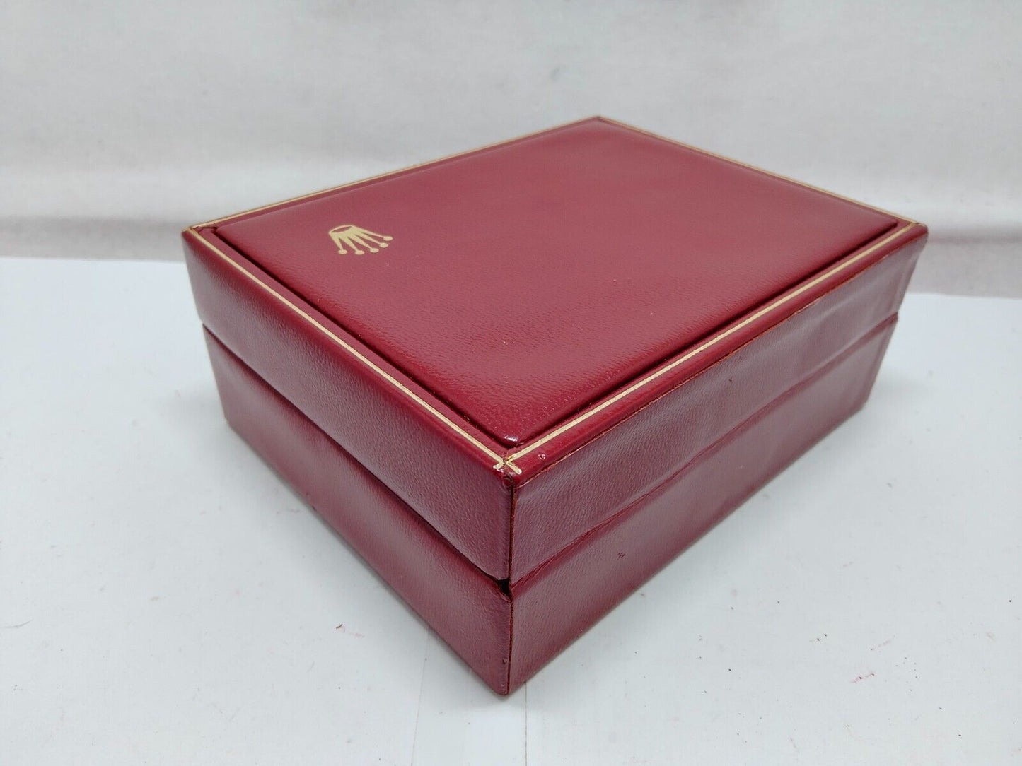 VINTAGE GENUINE ROLEX watch box case red 14.00.02 wood no inner 230921008y5S