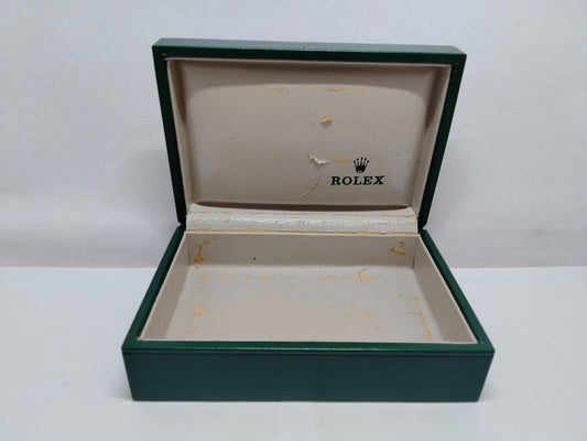 VINTAGE GENUINE ROLEX Green Watch Box Case no inner cushion wood 1118001y2S