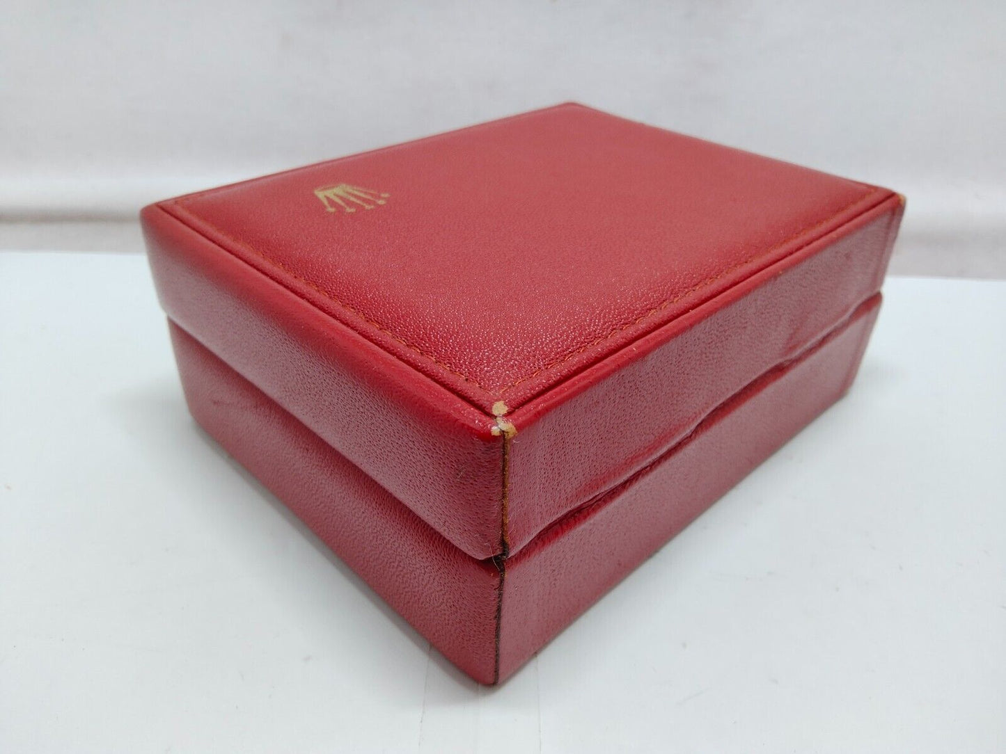 VINTAGE GENUINE ROLEX Red watch box case 14.00.01 no inner wood 230715001y2S