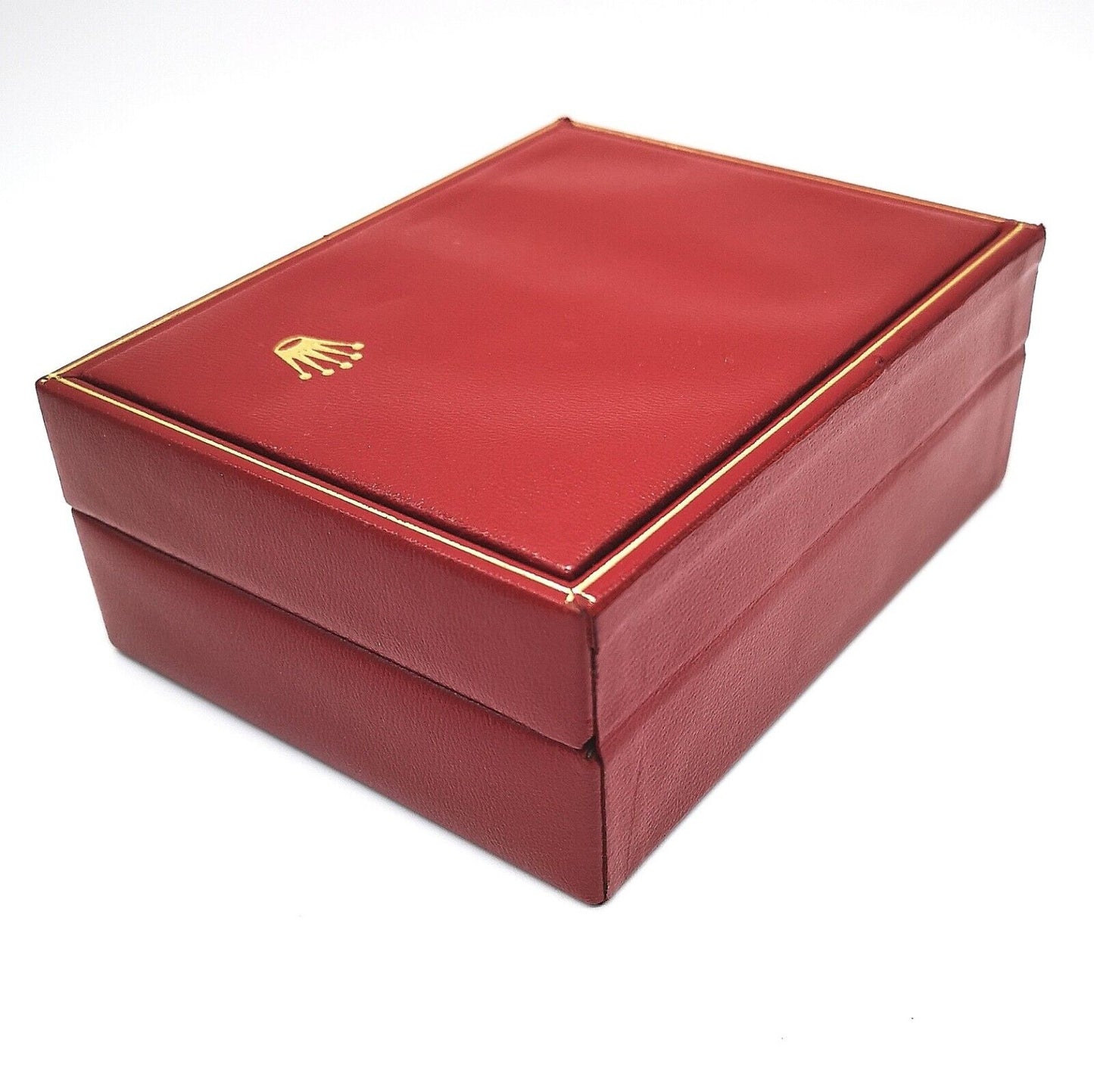 VINTAGE GENUINE ROLEX watch box case 14.00.02 13cm 10cm leather 0429007e1