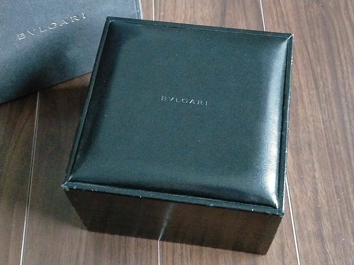 VINTAGE GENUINE BVLGARI watch box case booklet black leather 0516010y