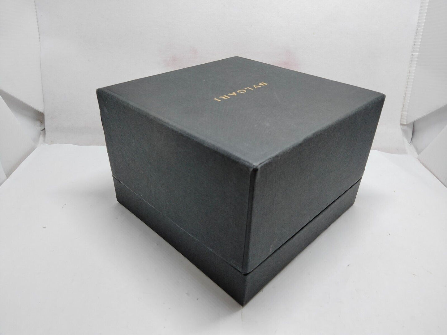 VINTAGE GENUINE BVLGARI watch box case Black wood leather 230605003y2S