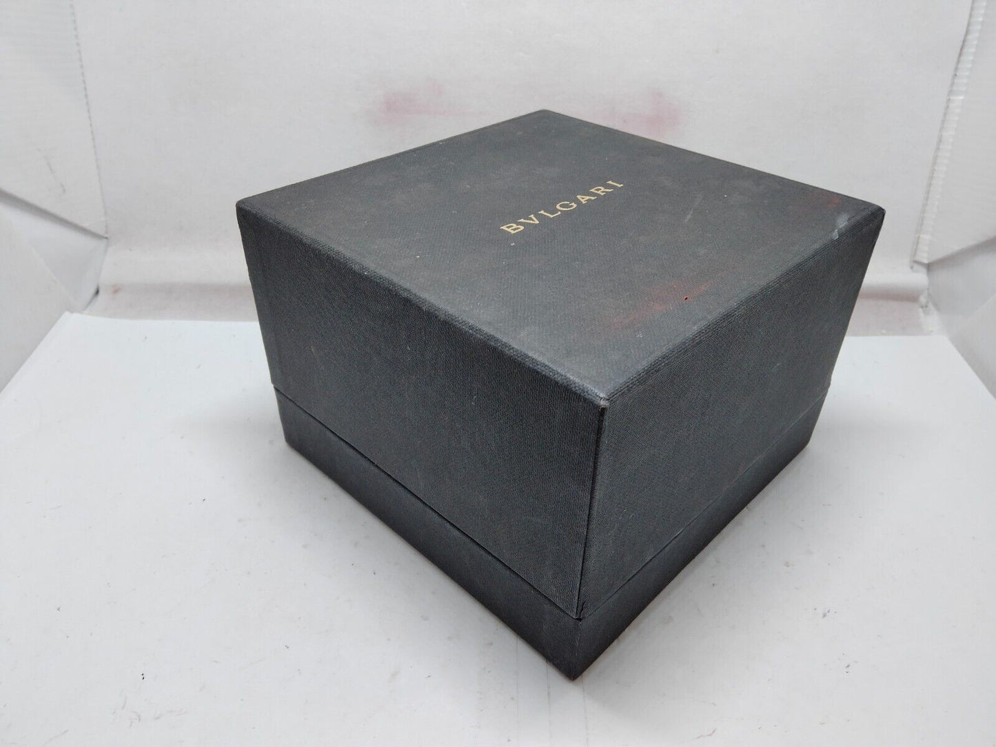 VINTAGE GENUINE BVLGARI watch box case wood leather no inner 230819002y12S