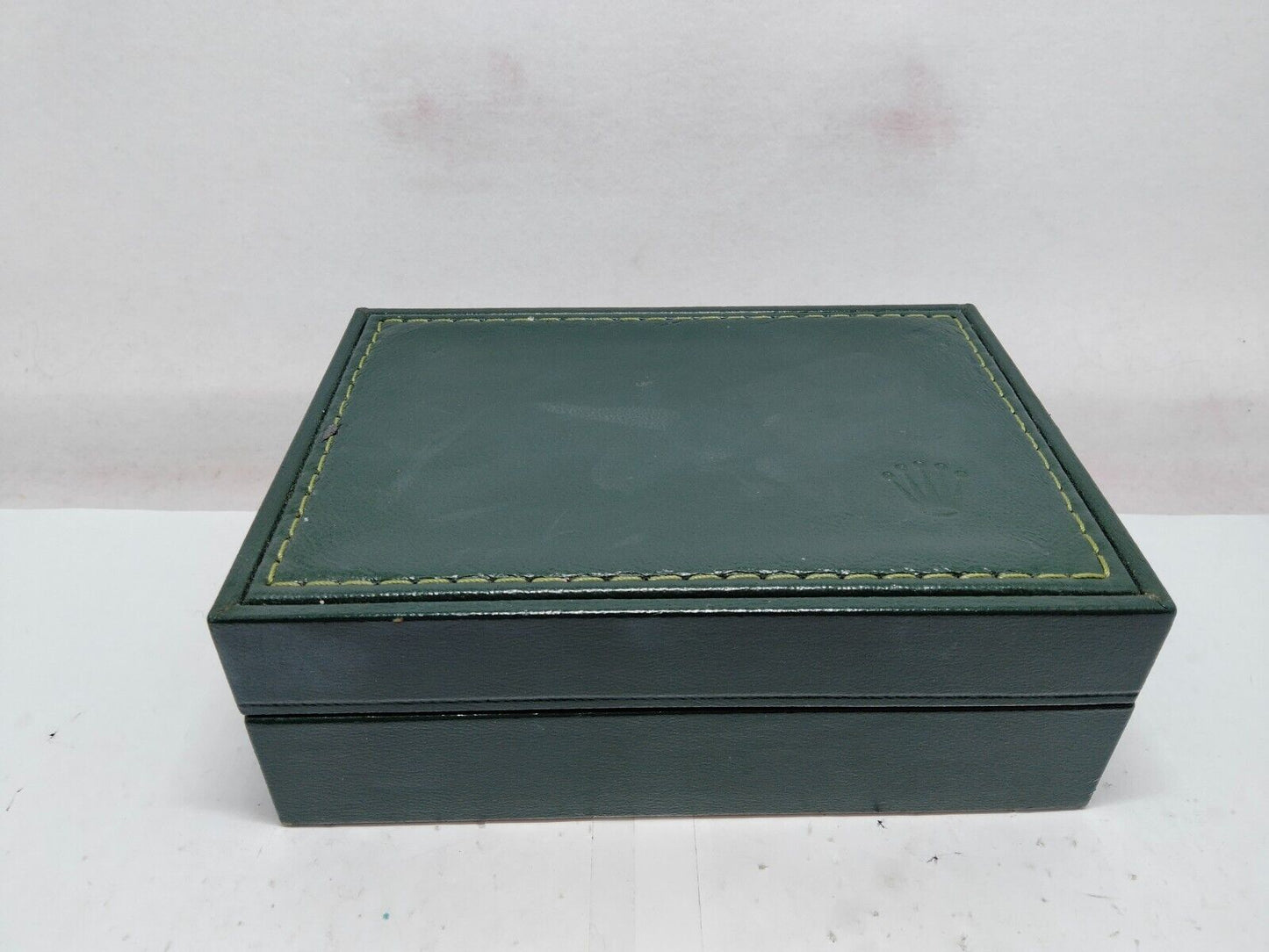 VINTAGE GENUINE ROLEX watch box case 68.00.02 Green no inner wood 0208001y4S