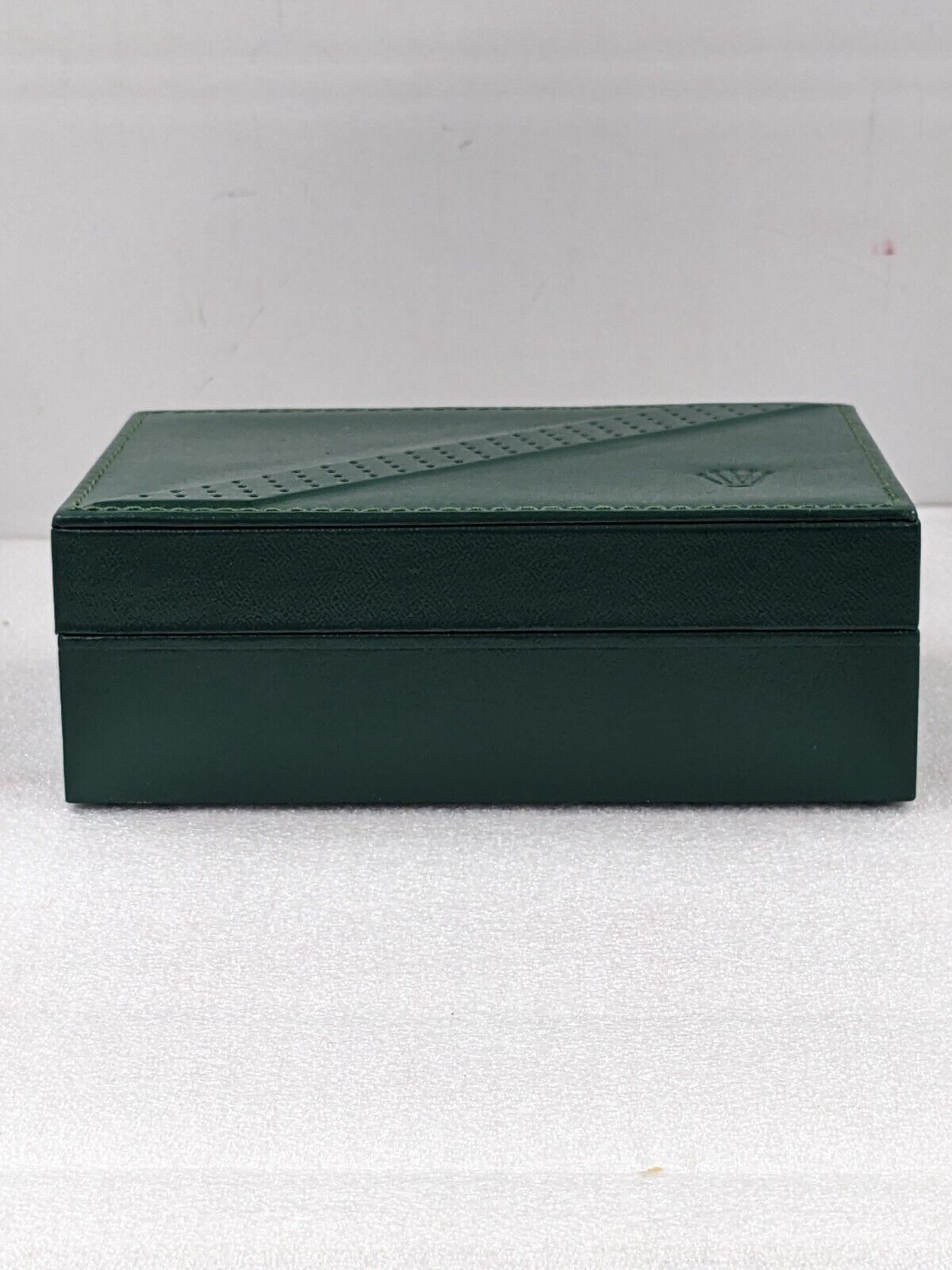 VINTAGE GENUINE ROLEX Green watch box case 68.00.06 no inner wood 231109004y10S