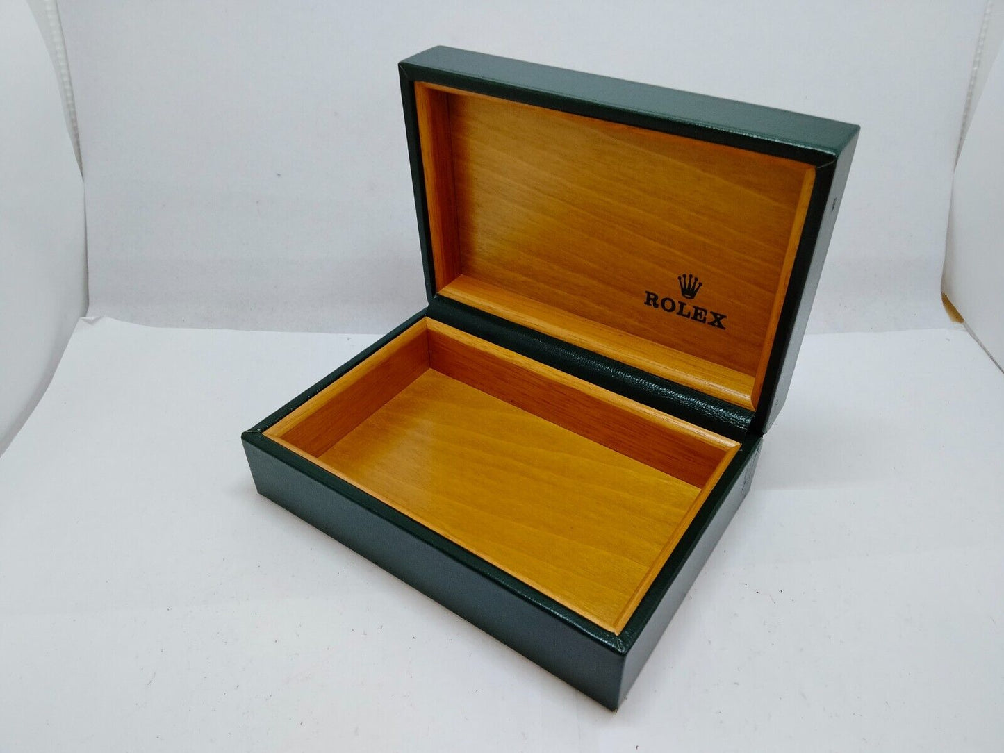 GENUINE ROLEX watch box case 68.00.2 wood leather no inner cushion 0713002y5S