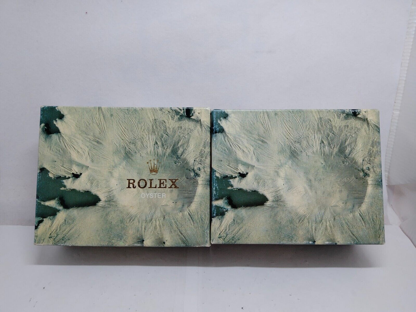 VINTAGE GENUINE ROLEX Green watch box case paper 0119004y15S