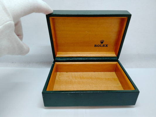 VINTAGE GENUINE ROLEX watch box case green 68.00.02 no inner cushion 0814003y1S