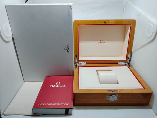 VINTAGE GENUINE OMEGA Seamaster Speedmaster Orange watch box case 230905003yS