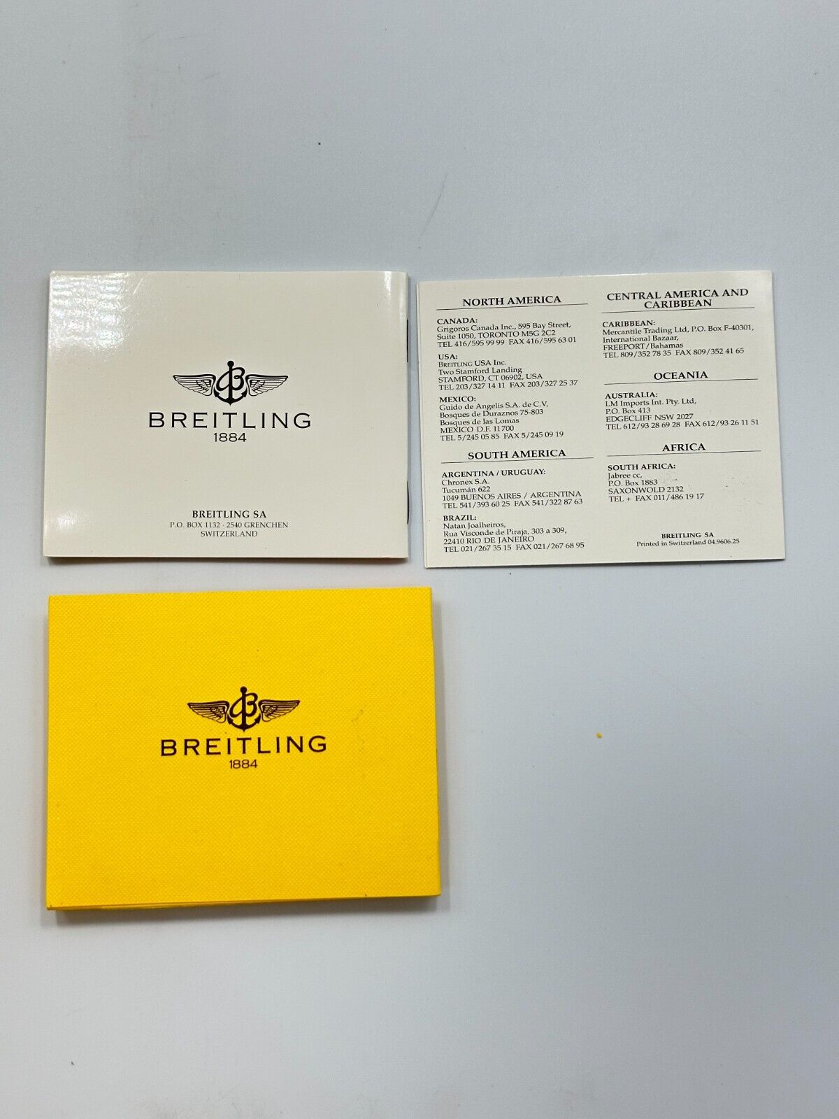 VINTAGE GENUINE BREITLING Orange watch box case wood booklet 240220002y2A