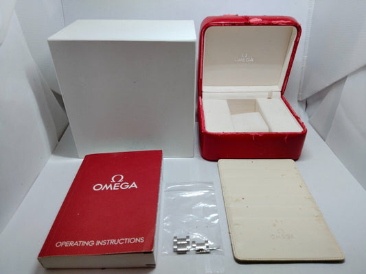 GENUINE OMEGA Speedmaster Seamaster watch box case booklet link 230613005yS