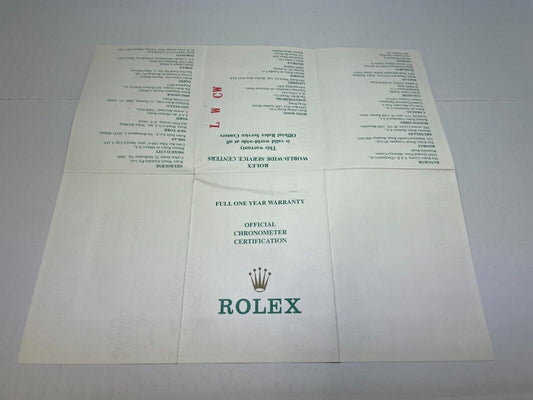 GENUINE ROLEX 67193 Oyster Perpetual watch warranty guarantee paper 1207001y5S