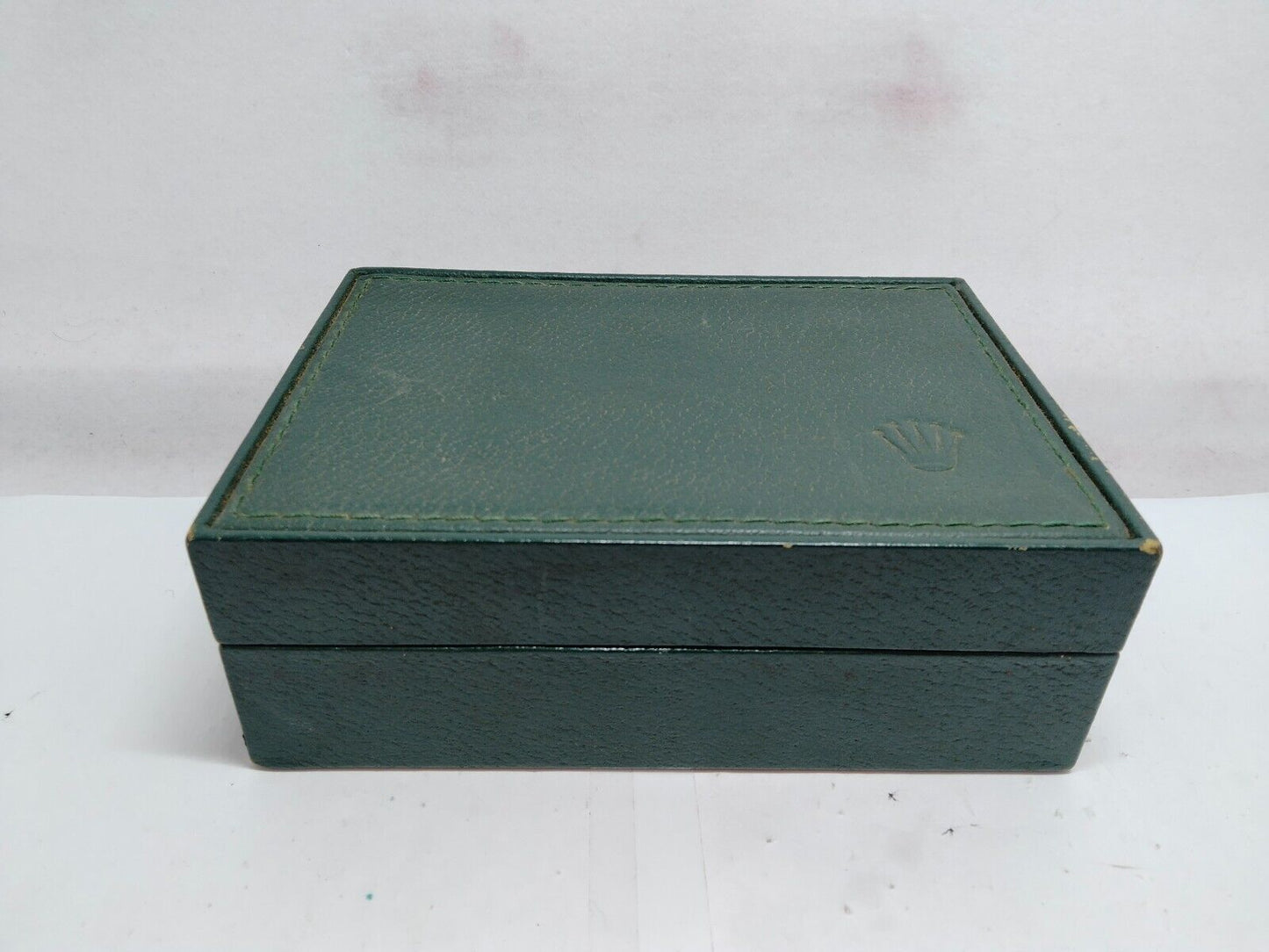 VINTAGE GENUINE ROLEX Green watch box case  no inner leather green 0119004y5S