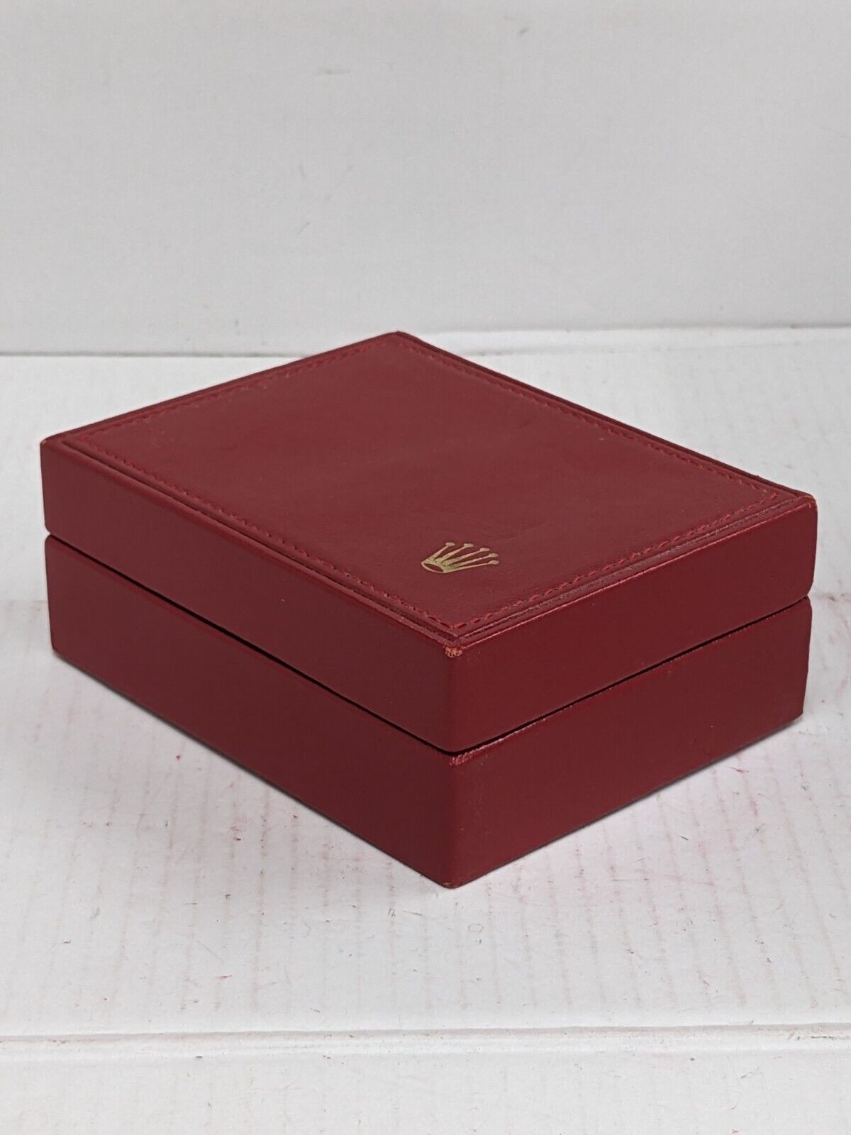 VINTAGE GENUINE ROLEX Red watch box case 14.00.02 no inner wood 231008012yS