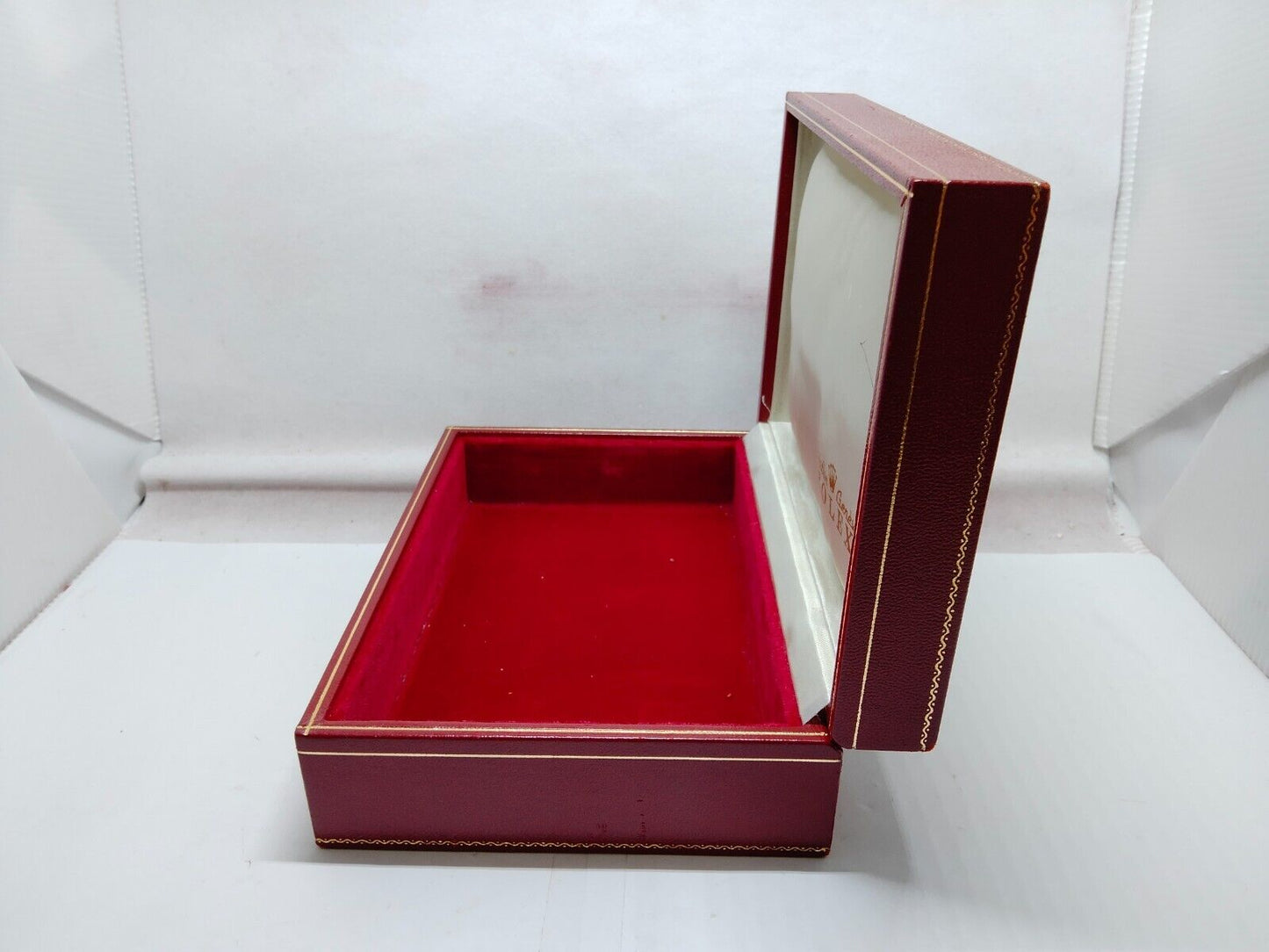 VINTAGE GENUINE ROLEX Red watch box case 60.01.2 no inner wood 230731007yS