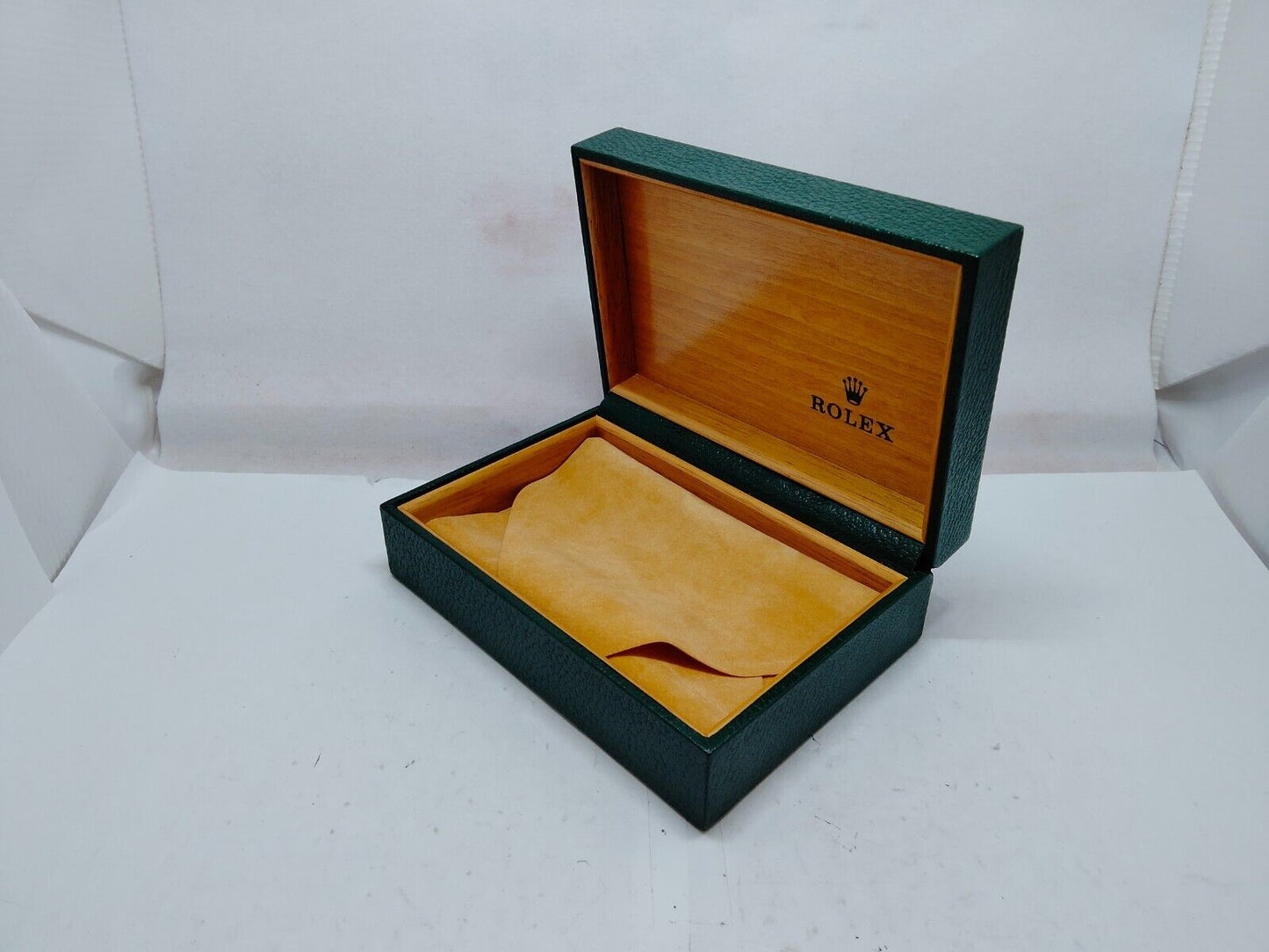 VINTAGE GENUINE ROLEX watch box case booklet 68.00.55 wood no inner 1228001y2S