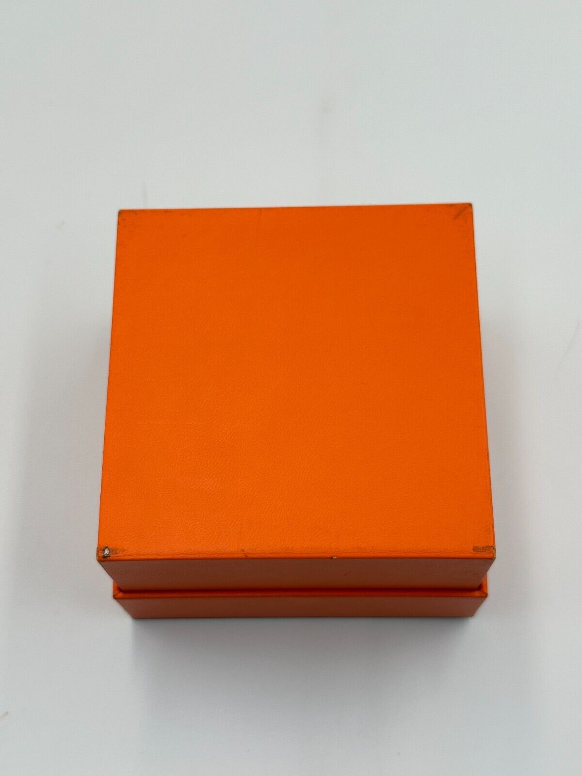 VINTAGE GENUINE HERMES Orange watch box case wood leather 240219004y2A