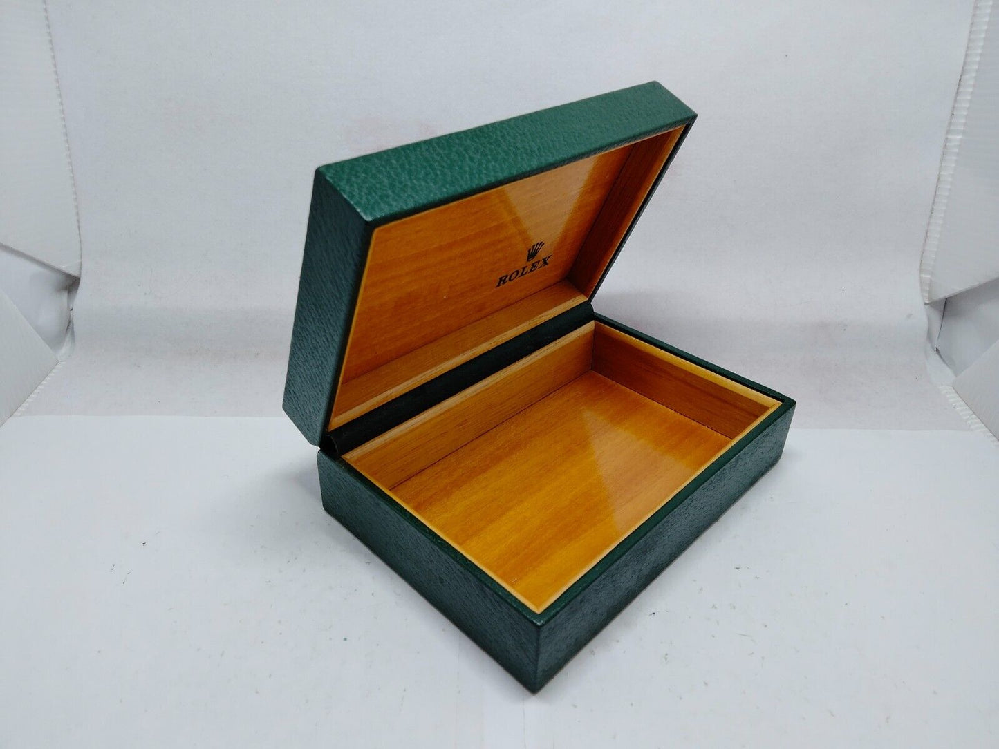 VINTAGE GENUINE ROLEX watch box case 68.00.55 Green no inner wood 0208001y5S