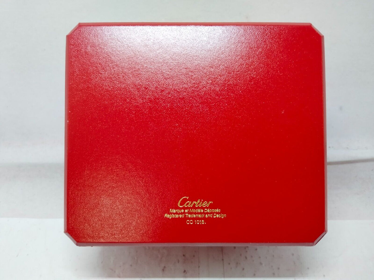 VINTAGE GENUINE CARTIER Red watch box case booklet wood leather 230914010yS