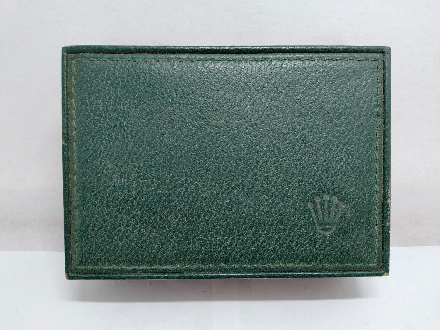 VINTAGE GENUINE ROLEX Green watch box case  no inner leather green 0119004y5S