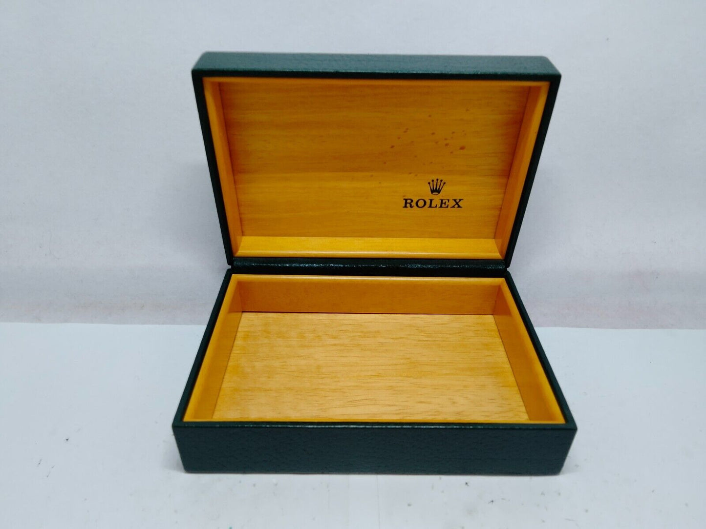 VINTAGE GENUINE ROLEX watch box case 68.00.01 Green no inner wood 0208001y1S