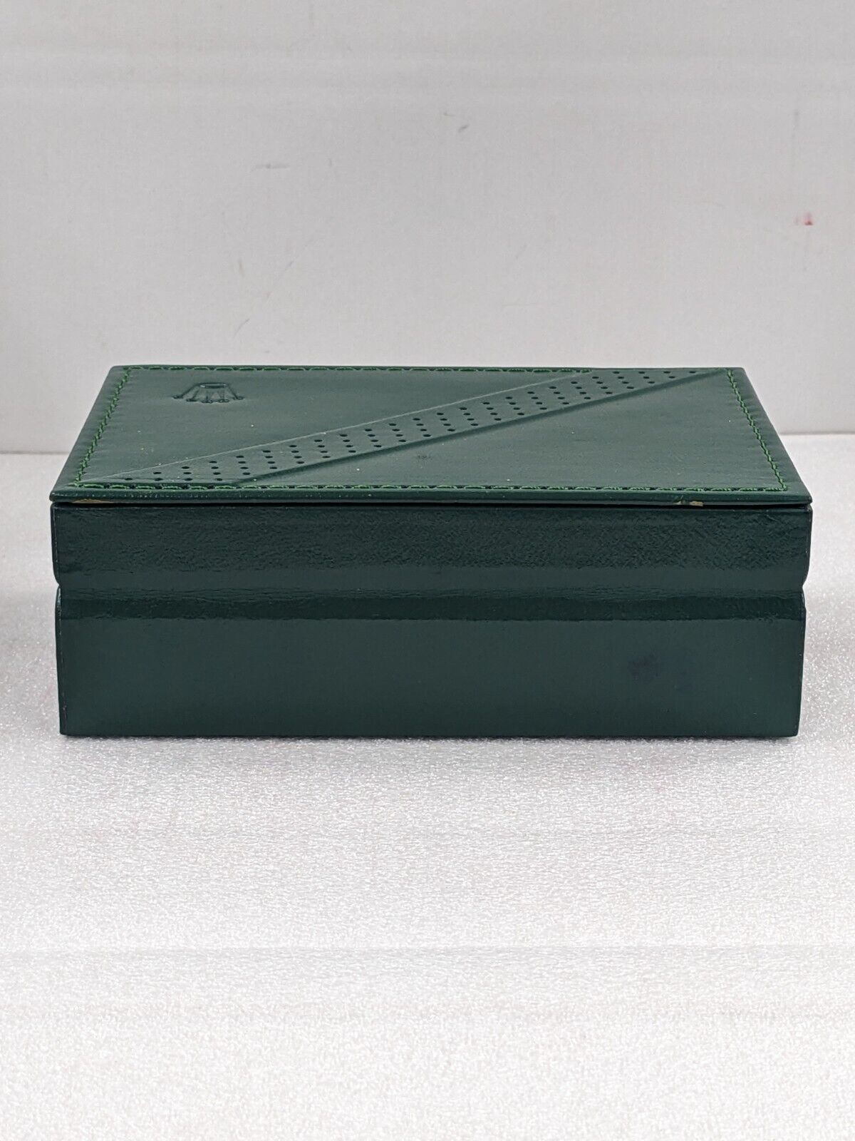 VINTAGE GENUINE ROLEX Green watch box case 68.00.2 leather wood 231109004y3S