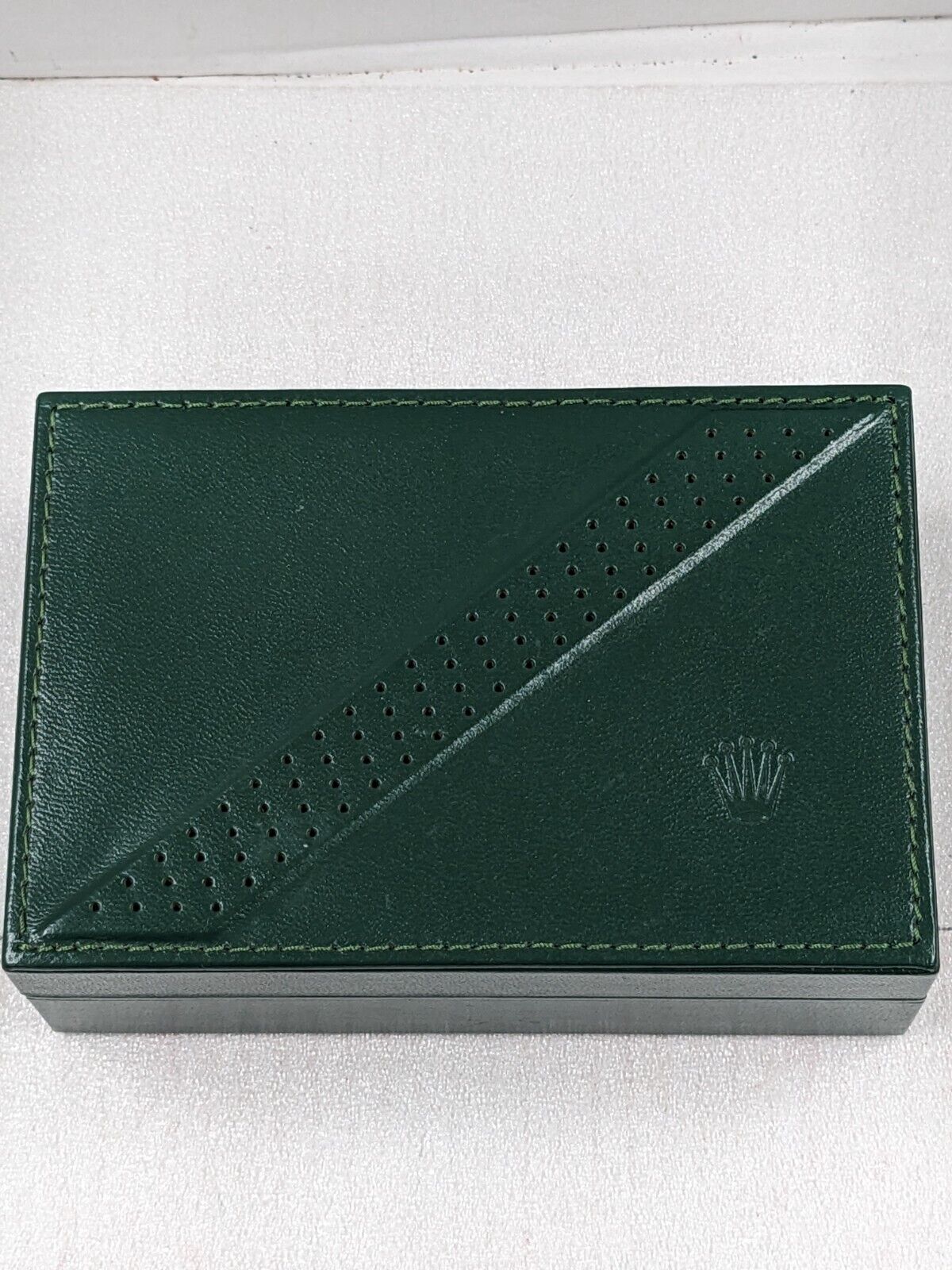 VINTAGE GENUINE ROLEX Green watch box case 68.00.06 no inner wood 231109004y10S