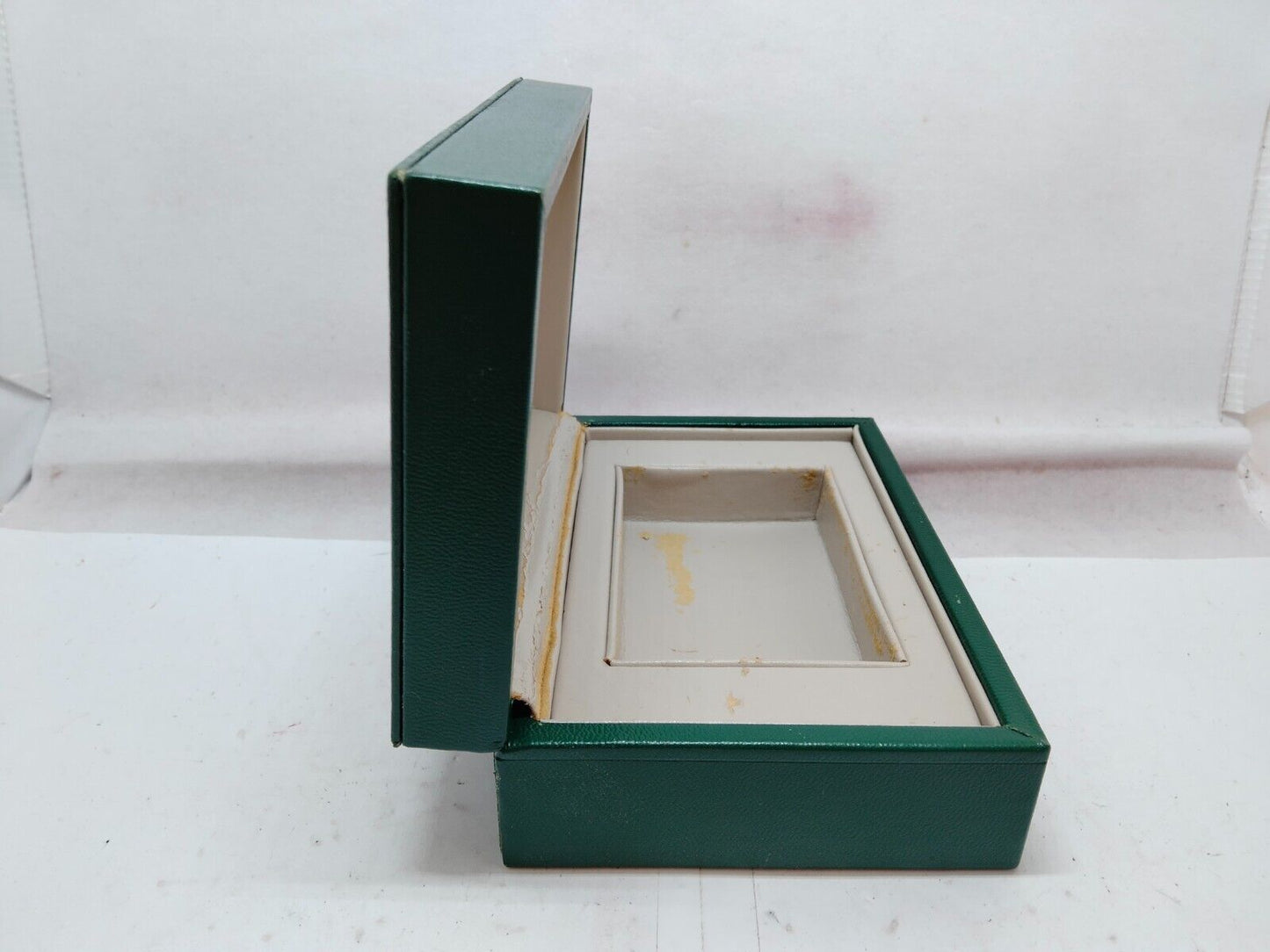 VINTAGE GENUINE ROLEX watch box case 68.00.06 wood leather green 230819002y3S