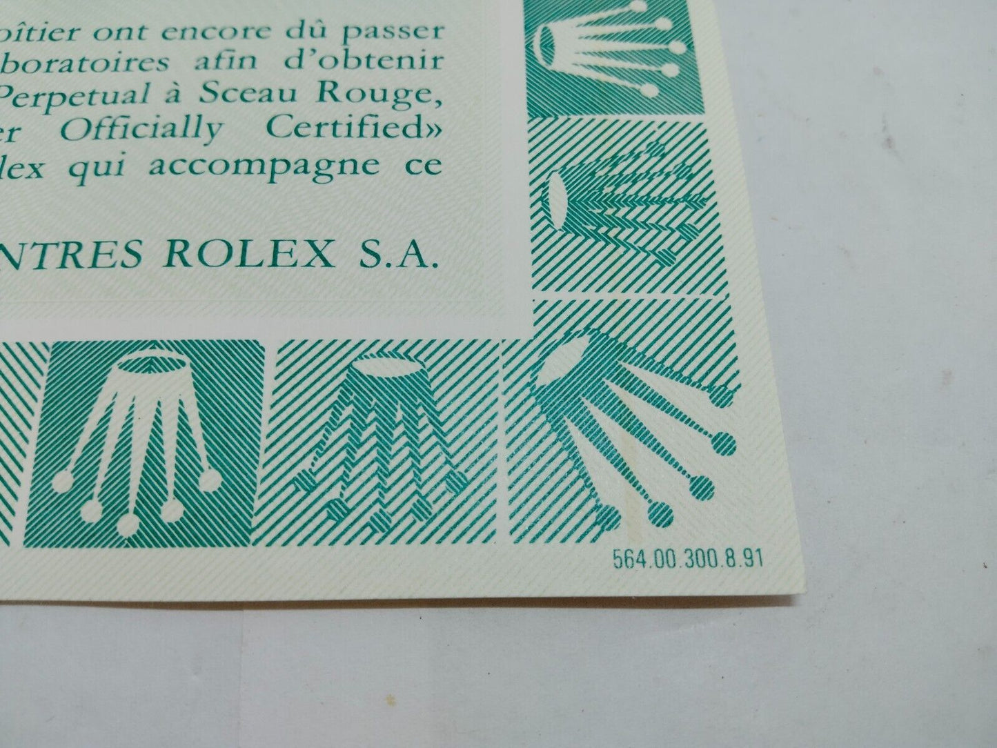 VINTAGE GENUINE ROLEX DAYTONA watch paper X 1992 230603002d2S