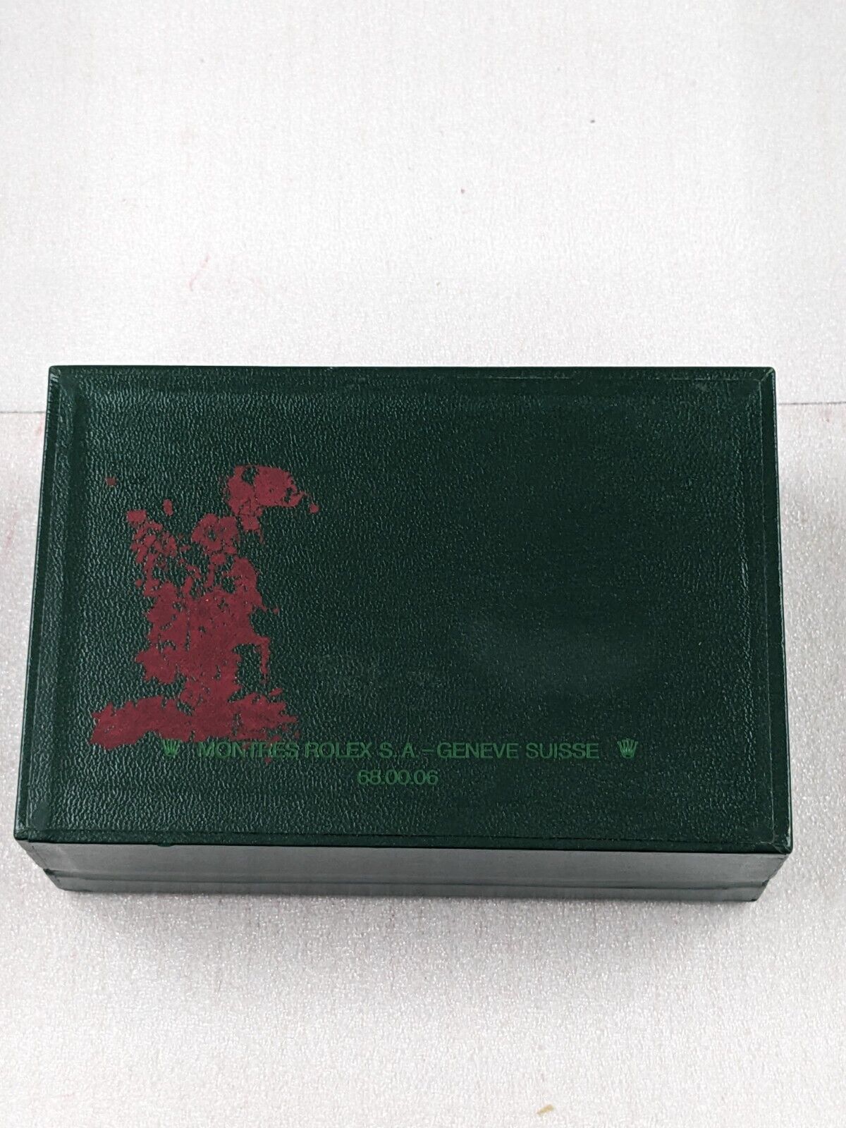 VINTAGE GENUINE ROLEX Green watch box case 68.00.06 no inner wood 231109004y10S