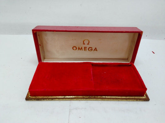 VINTAGE GENUINE OMEGA watch box case red 0713004yS