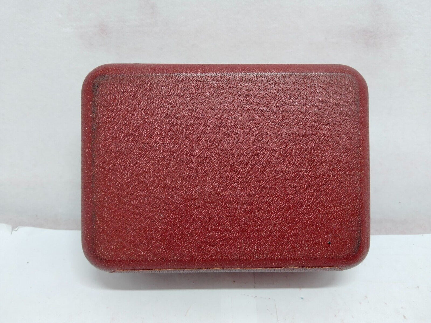 VINTAGE GENUINE OMEGA watch box case red wood leather 1220003yS