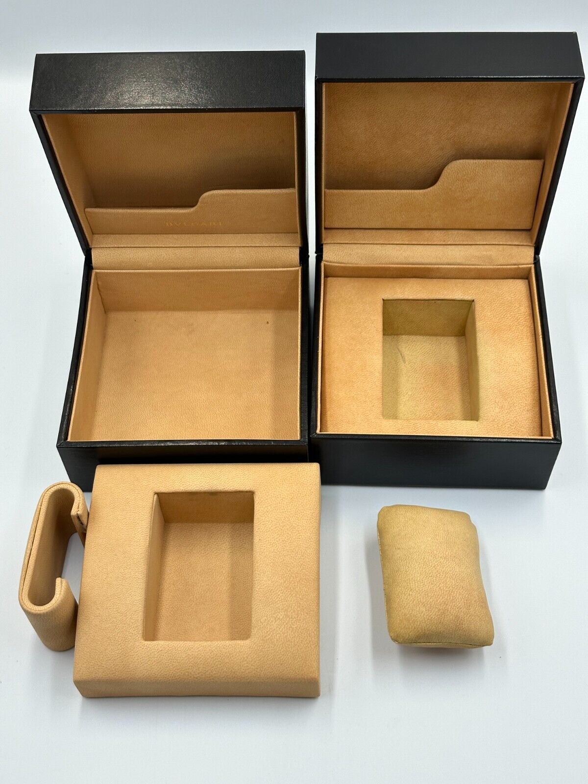 GENUINE BVLGARI Black watch box case warranty guarantee 4 set 240217002y1A