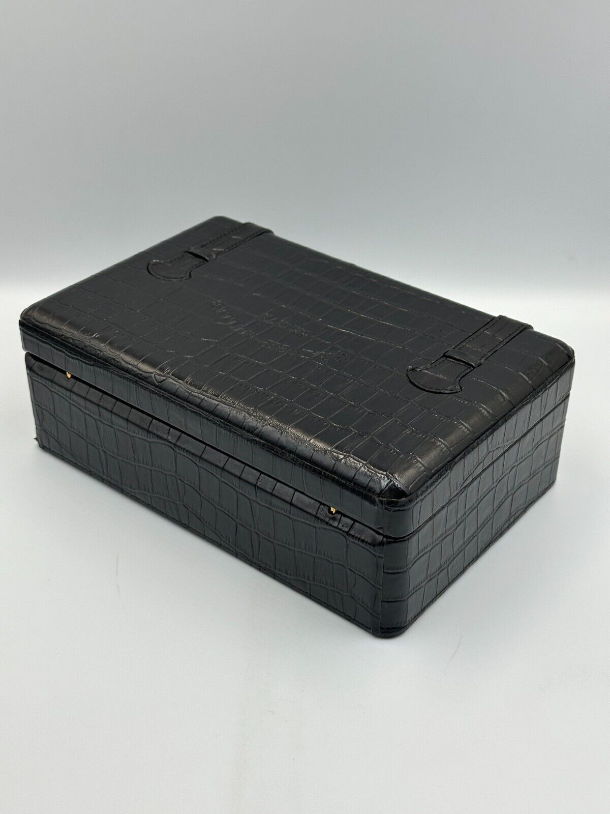 VINTAGE GENUINE FRANCK MULLER Black watch box case wood leather 240216006eA