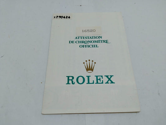 VINTAGE ECHTE ROLEX 16520 Daytona Uhrenpapier X 1992 230603002d2S