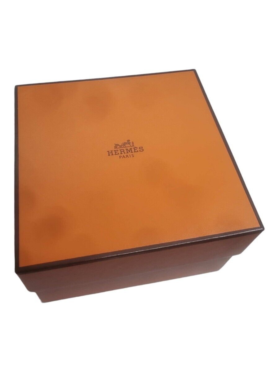 VINTAGE GENUINE HERMES watch box case Orange wood leather 231116002yS