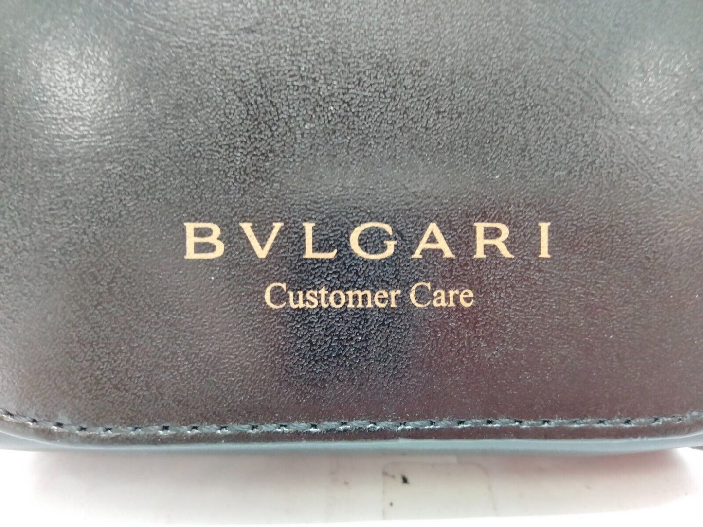 VINTAGE GENUINE BVLGARI Black watch box case leather 0831018e4S