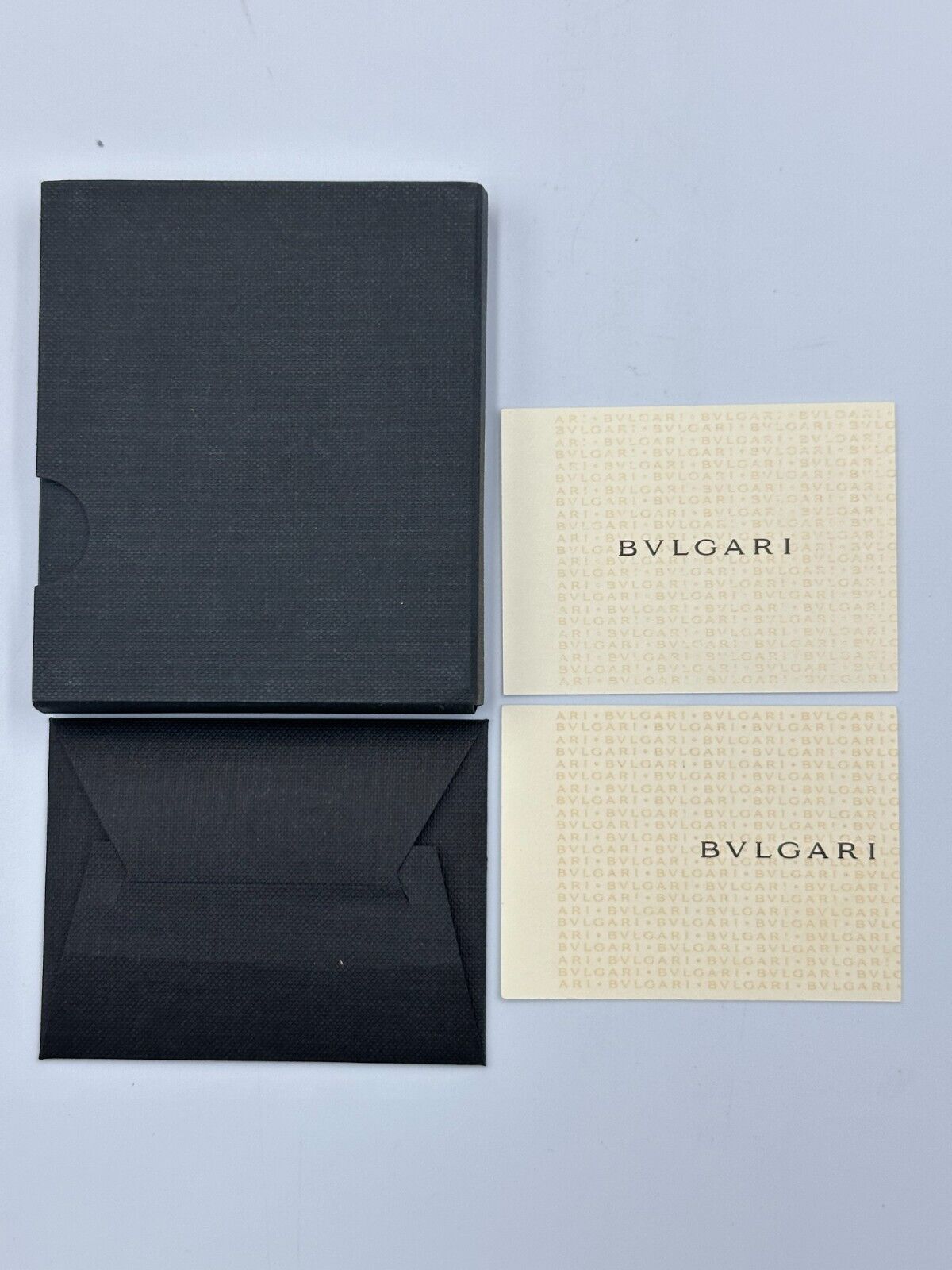 GENUINE BVLGARI Black watch box case warranty guarantee 4 set 240217002y1A