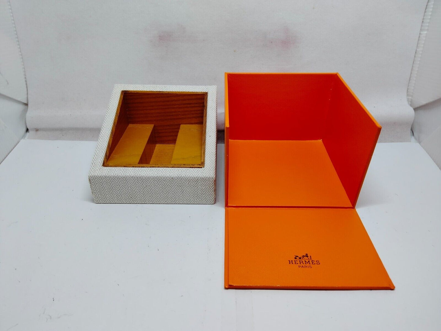 VINTAGE GENUINE HERMES orange case leather watch box case booklet 230730010yS