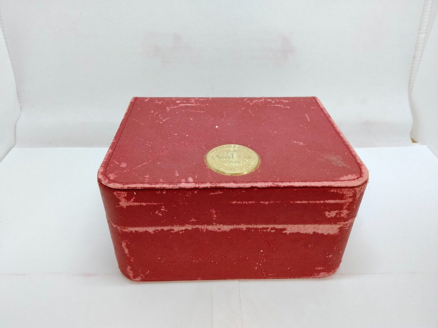 VINTAGE GENUINE OMEGA Speedmaster Seamaster Watch Red Box Case leather 0915001yS