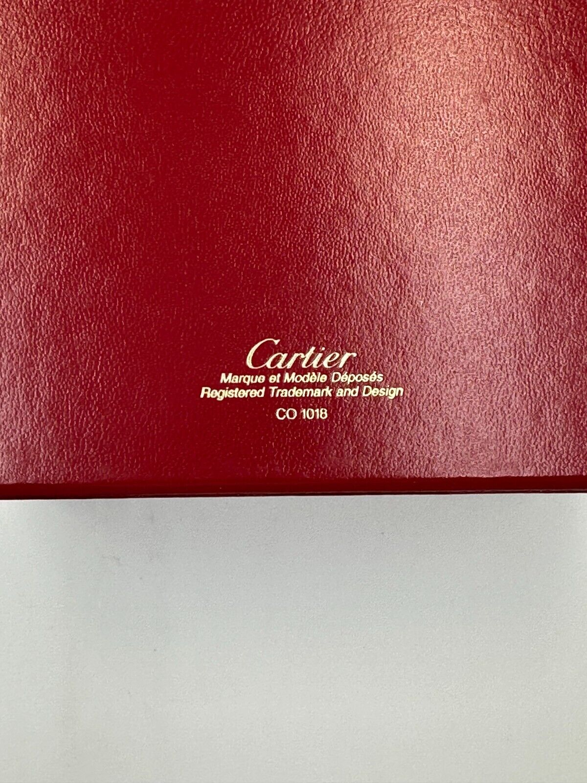 VINTAGE GENUINE CARTIER Red watch box case wood leather Booklet 240227010yA