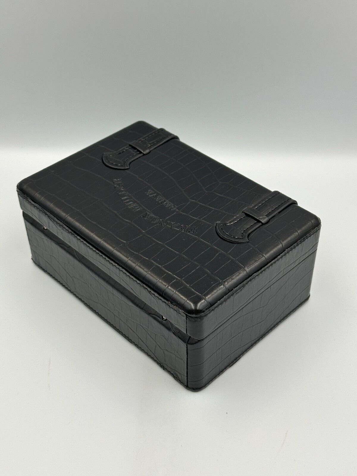 VINTAGE GENUINE Franck Muller Black watch box case wood leather 240223004y4A