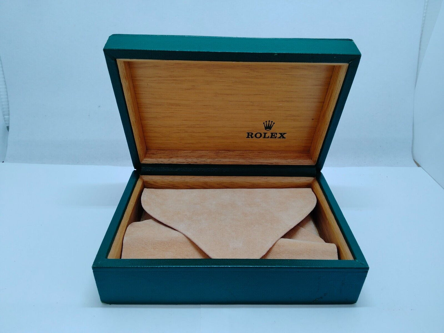 VINTAGE GENUINE ROLEX watch box case 68.00.06 no inner cushion green 0708002y1S