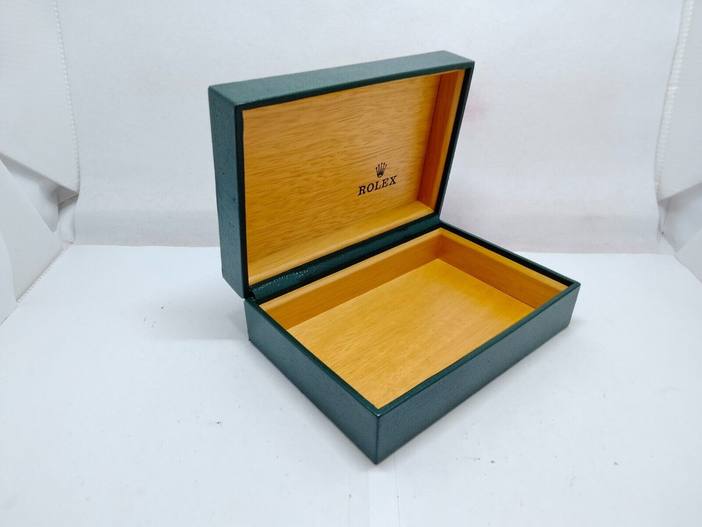 VINTAGE GENUINE ROLEX watch box case 68.00.71 Green no inner 0129004y2S