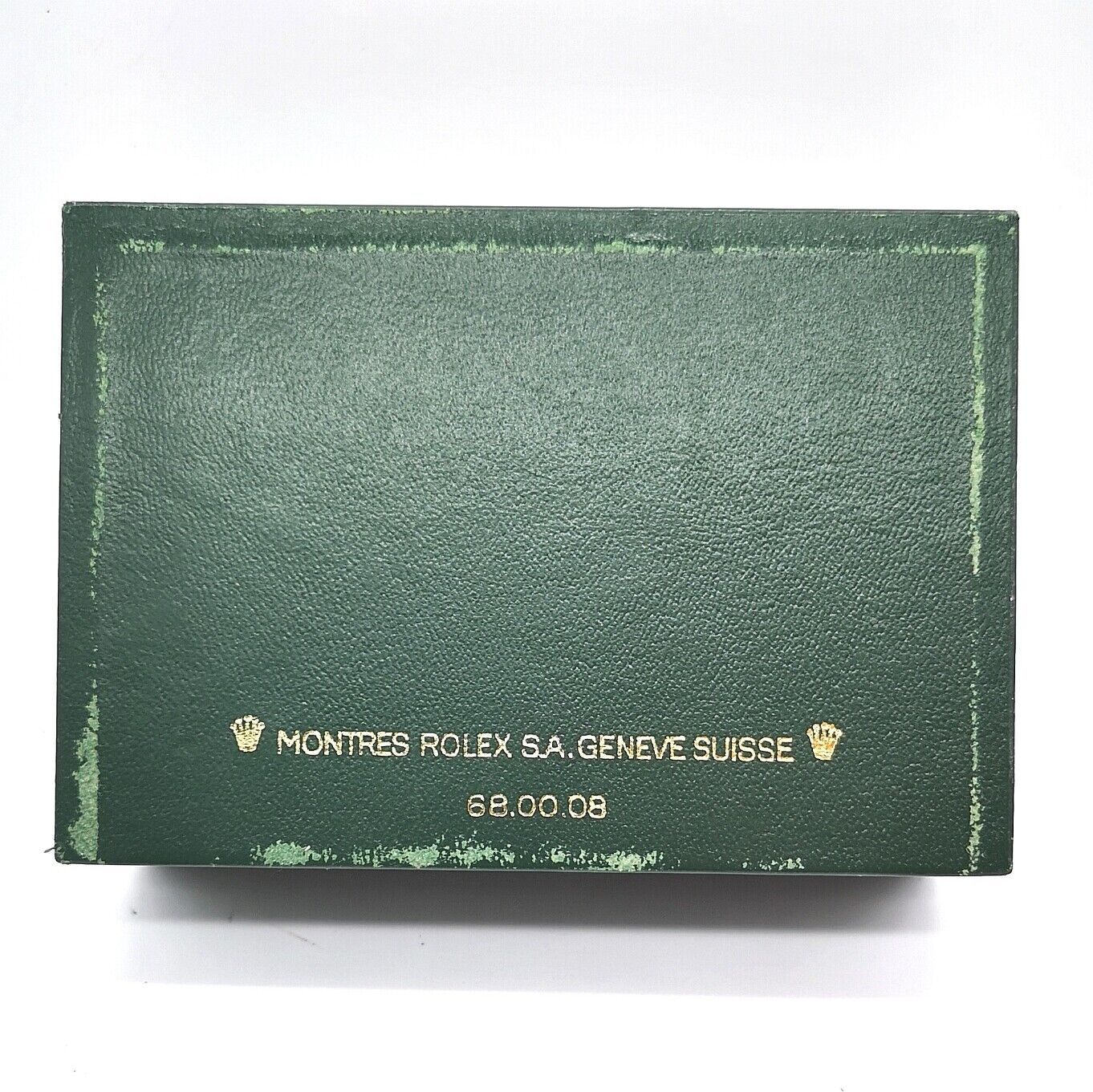 VINTAGE GENUINE ROLEX watch box case no inner cushion 68.00.08 Green 0302008e